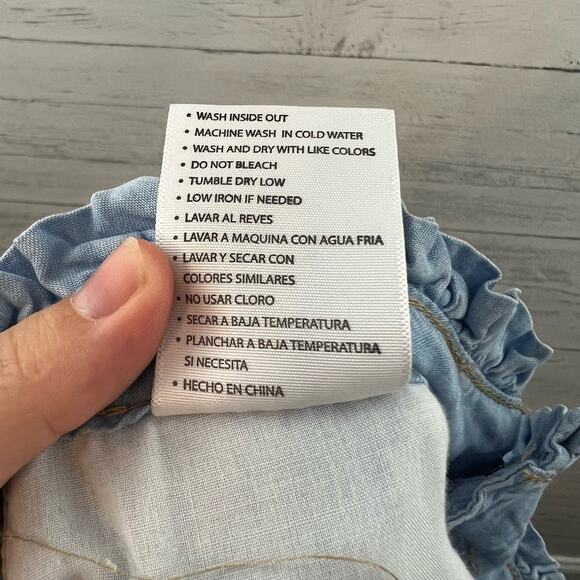 Kancan Light Blue Paperbag High Rise Shorts Size S - Picture 8 of 8